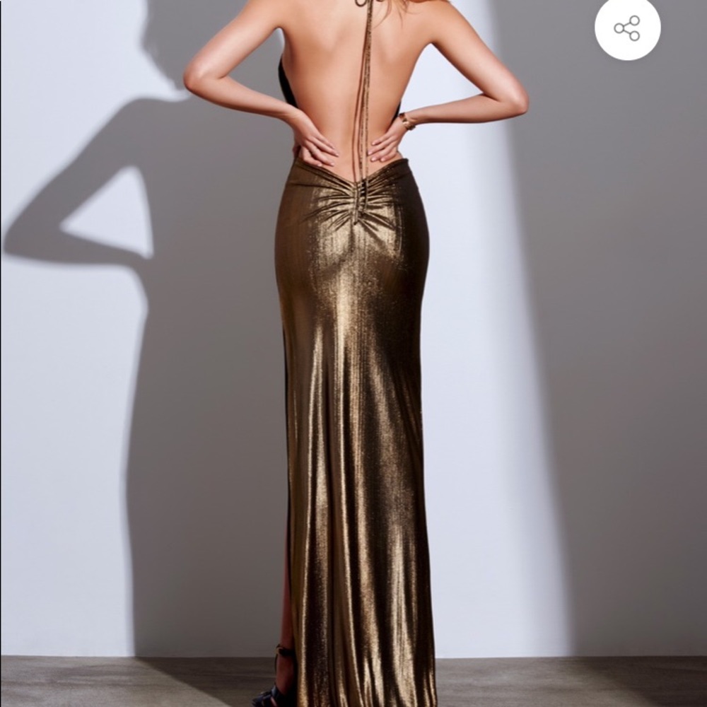 Gold gemeli power dress gown (prom)